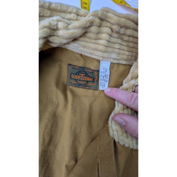 Vintage 70s SafTBak Hunting Shooting Jacket Medium Brown Canvas Field Outdoors - Picture 13 of 16